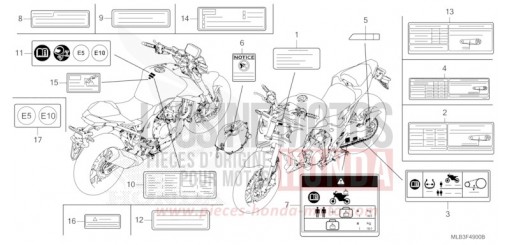 CAUTION LABEL CB750ACT de 2026
